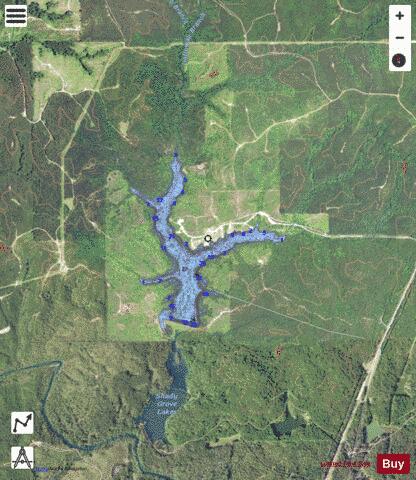 Bibb County Public Fishing Lake depth contour Map - i-Boating App - Satellite