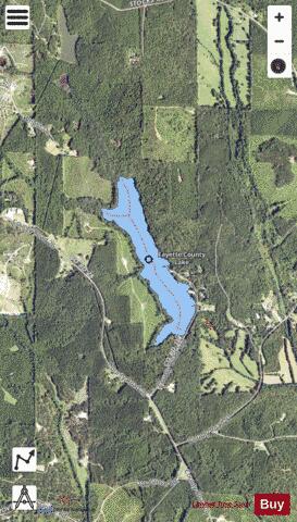 Fayette County Public Fishing Lake depth contour Map - i-Boating App - Satellite