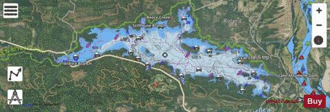 Lake Maumelle depth contour Map - i-Boating App - Satellite