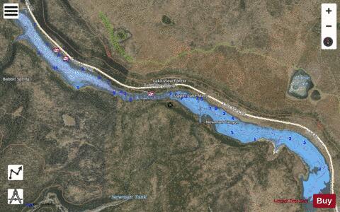 Upper Lake Mary depth contour Map - i-Boating App - Satellite