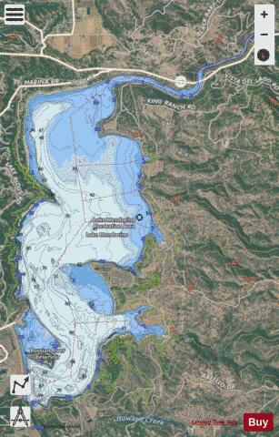 Lake Mendocino depth contour Map - i-Boating App - Satellite