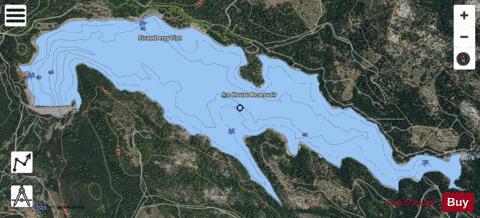 Ice House Reservoir depth contour Map - i-Boating App - Satellite