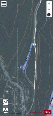 Grouse Lake depth contour Map - i-Boating App - Satellite