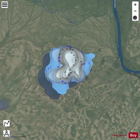 Hole depth contour Map - i-Boating App - Satellite
