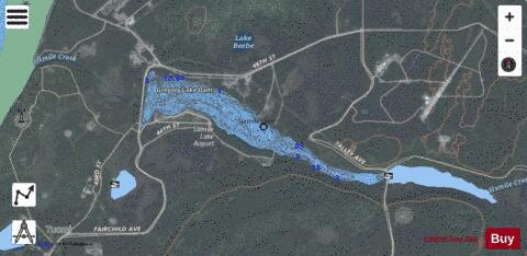 Lower Six Mile Lake depth contour Map - i-Boating App - Satellite