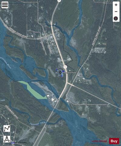 Preacher's Pond depth contour Map - i-Boating App - Satellite