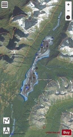 Upper Togiak depth contour Map - i-Boating App - Satellite