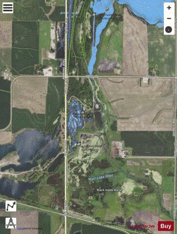 L Pond depth contour Map - i-Boating App - Satellite