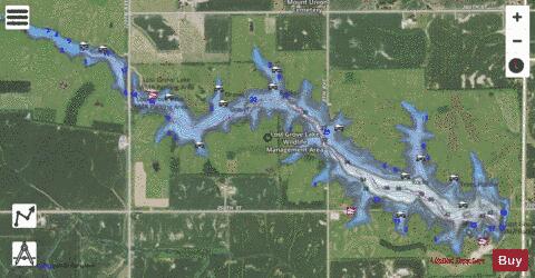 Lost Creek Lake / Lost Grove Lake depth contour Map - i-Boating App - Satellite