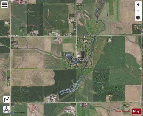 Sandy Hollow Park Lake depth contour Map - i-Boating App - Satellite