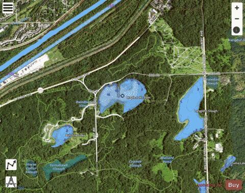 Maple Lake depth contour Map - i-Boating App - Satellite