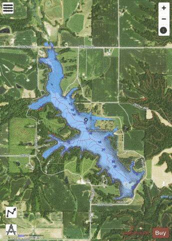 Pittsfield Lake depth contour Map - i-Boating App - Satellite