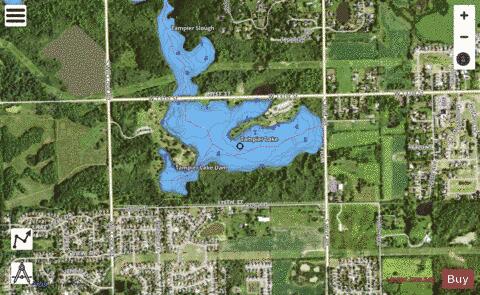 Tampier Lake depth contour Map - i-Boating App - Satellite