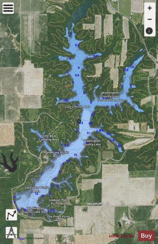 Washington County Lake depth contour Map - i-Boating App - Satellite