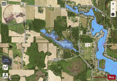 Bell Lake, Steuben county depth contour Map - i-Boating App - Satellite