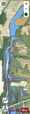 BLUEGRASS LAKE, WARRICK depth contour Map - i-Boating App - Satellite