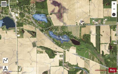 Gooseneck Lake, Steuben county depth contour Map - i-Boating App - Satellite