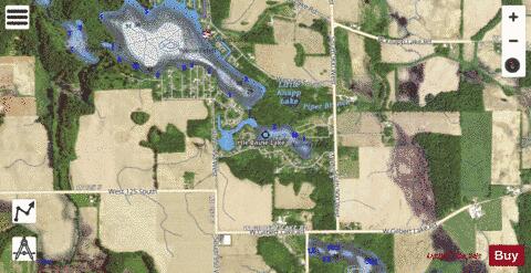 Harper Lake, Noble county depth contour Map - i-Boating App - Satellite