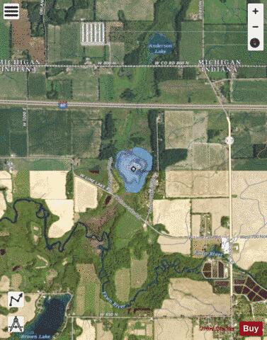 LittleLime Lake, Steuben county depth contour Map - i-Boating App - Satellite