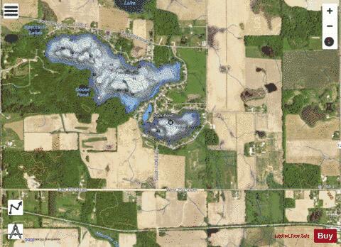 McClish Lake, Steuben county depth contour Map - i-Boating App - Satellite