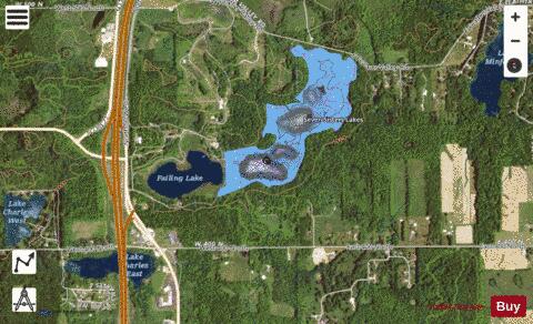 SevenSisters.Lake2 Lake, Steuben county depth contour Map - i-Boating App - Satellite