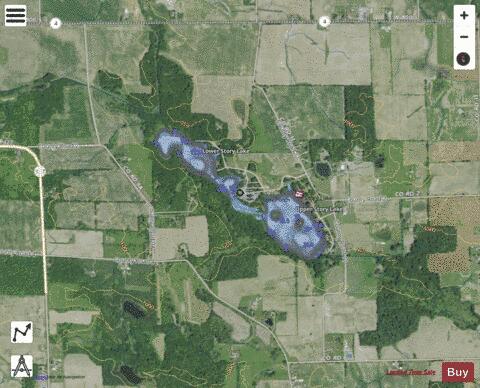 Story Lake depth contour Map - i-Boating App - Satellite