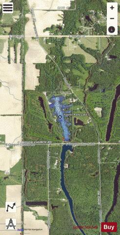 W. KEITH RUBLE LAKE, VIGO depth contour Map - i-Boating App - Satellite