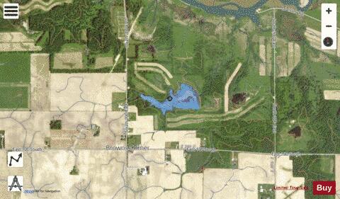 WahkShinGah Lake, Huntington county depth contour Map - i-Boating App - Satellite