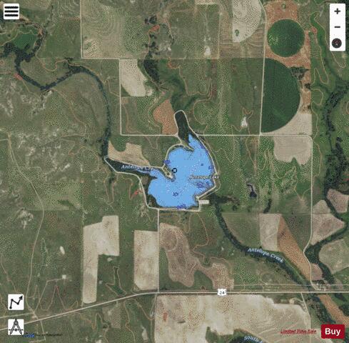 Antelope Lake, Graham depth contour Map - i-Boating App - Satellite