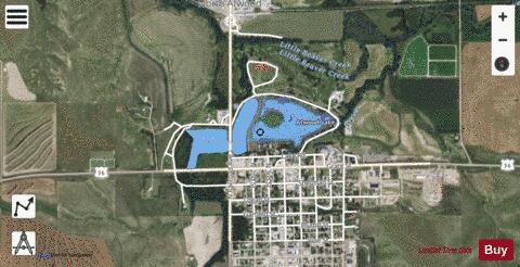Atwood Township Lake, Rawlins depth contour Map - i-Boating App - Satellite