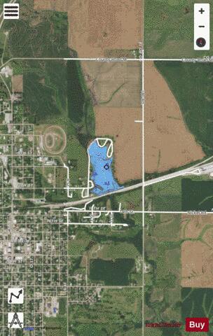 Belleville City Lake, Republic depth contour Map - i-Boating App - Satellite