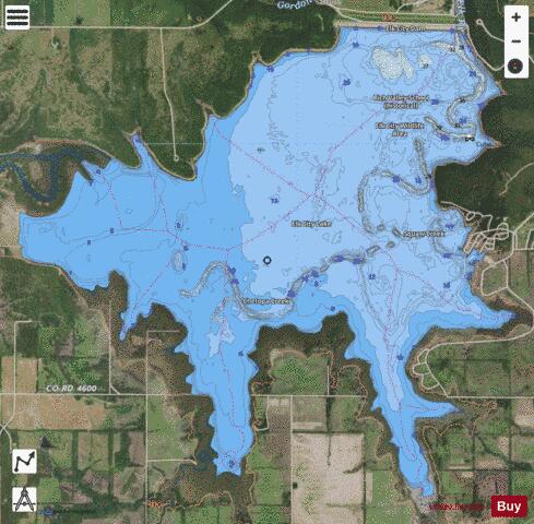 Elk City Lake, Montgomery depth contour Map - i-Boating App - Satellite