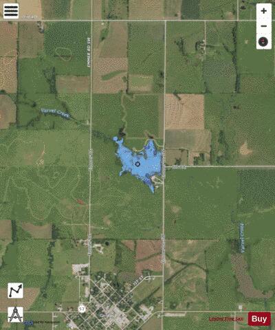 Gridley City Lake, Coffey depth contour Map - i-Boating App - Satellite