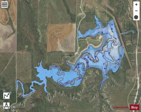 Horsethief Canyon Lake, Hodgeman depth contour Map - i-Boating App - Satellite