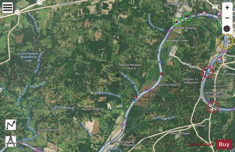 Cumberland River section 11_526_800 depth contour Map - i-Boating App - Satellite