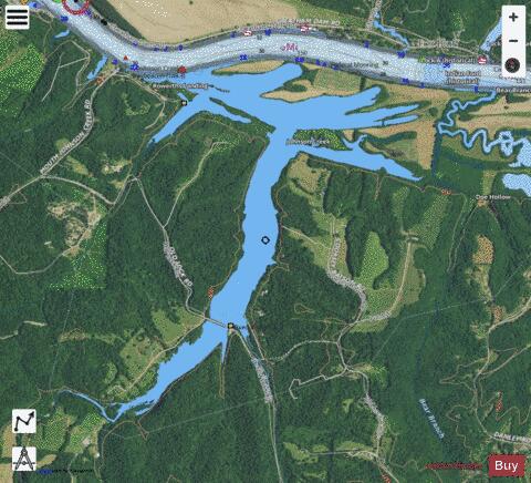 Cumberland River section 11_527_802 depth contour Map - i-Boating App - Satellite