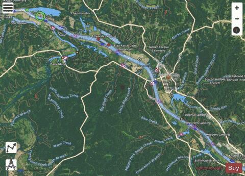 Cumberland River section 11_528_802 depth contour Map - i-Boating App - Satellite