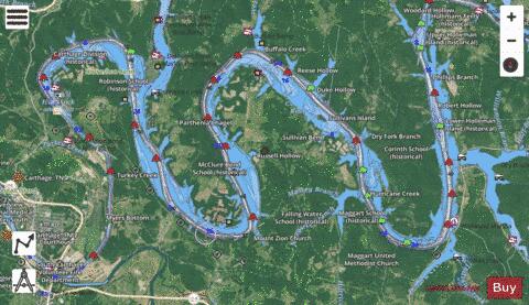 Cumberland River section 11_535_802 depth contour Map - i-Boating App - Satellite