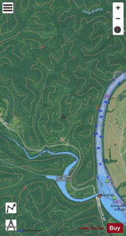 Cumberland River section 11_536_800 depth contour Map - i-Boating App - Satellite