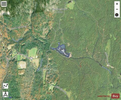Roaring Brook Reservoir depth contour Map - i-Boating App - Satellite