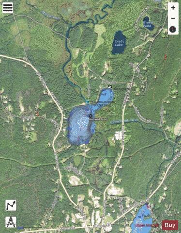 Holland Pond depth contour Map - i-Boating App - Satellite