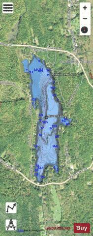 Queen Lake depth contour Map - i-Boating App - Satellite