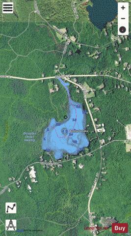 Badluck Lake depth contour Map - i-Boating App - Satellite