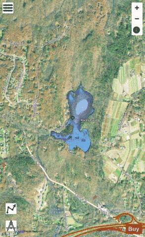 Rocky Pond depth contour Map - i-Boating App - Satellite
