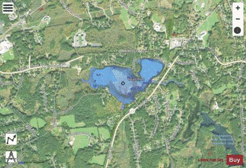 Heart Pond depth contour Map - i-Boating App - Satellite