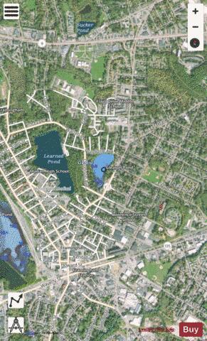 Gleason Pond depth contour Map - i-Boating App - Satellite