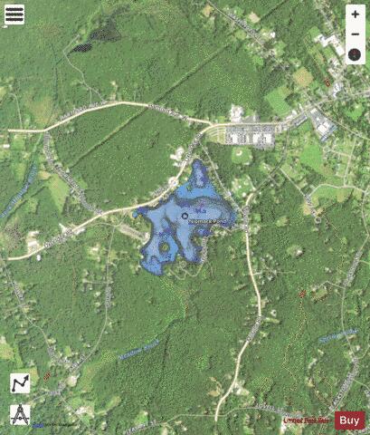 Nipmack Pond depth contour Map - i-Boating App - Satellite
