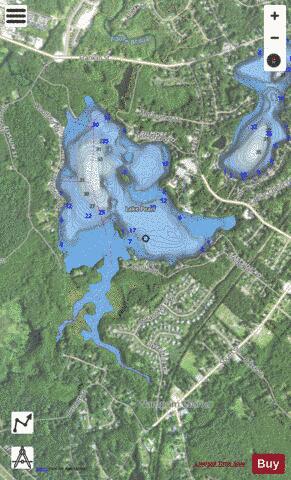 Lake Pearl depth contour Map - i-Boating App - Satellite
