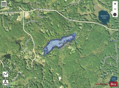 Stiles Pond depth contour Map - i-Boating App - Satellite