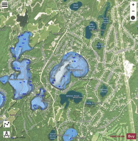 Big Sandy Pond depth contour Map - i-Boating App - Satellite